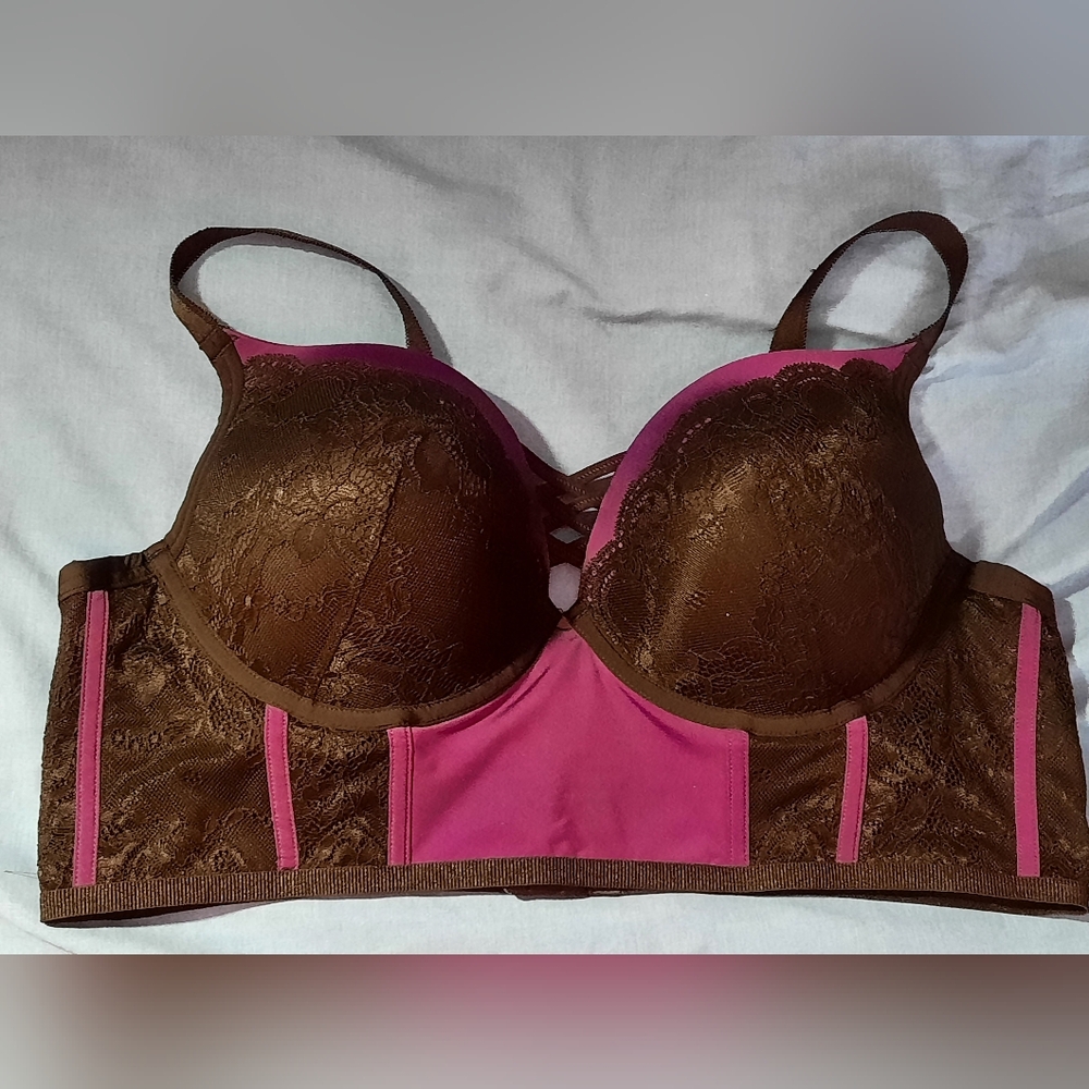 Torrid Longline Push Up Bra Purple Lace 42C